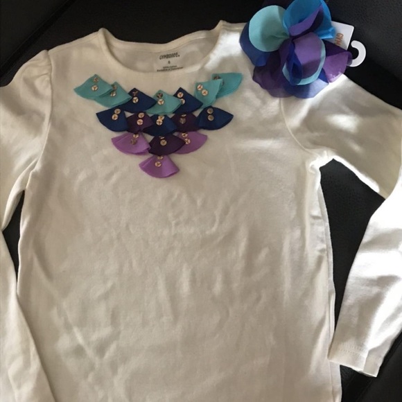 Gymboree Top & Matching Hair Clip - Picture 1 of 3